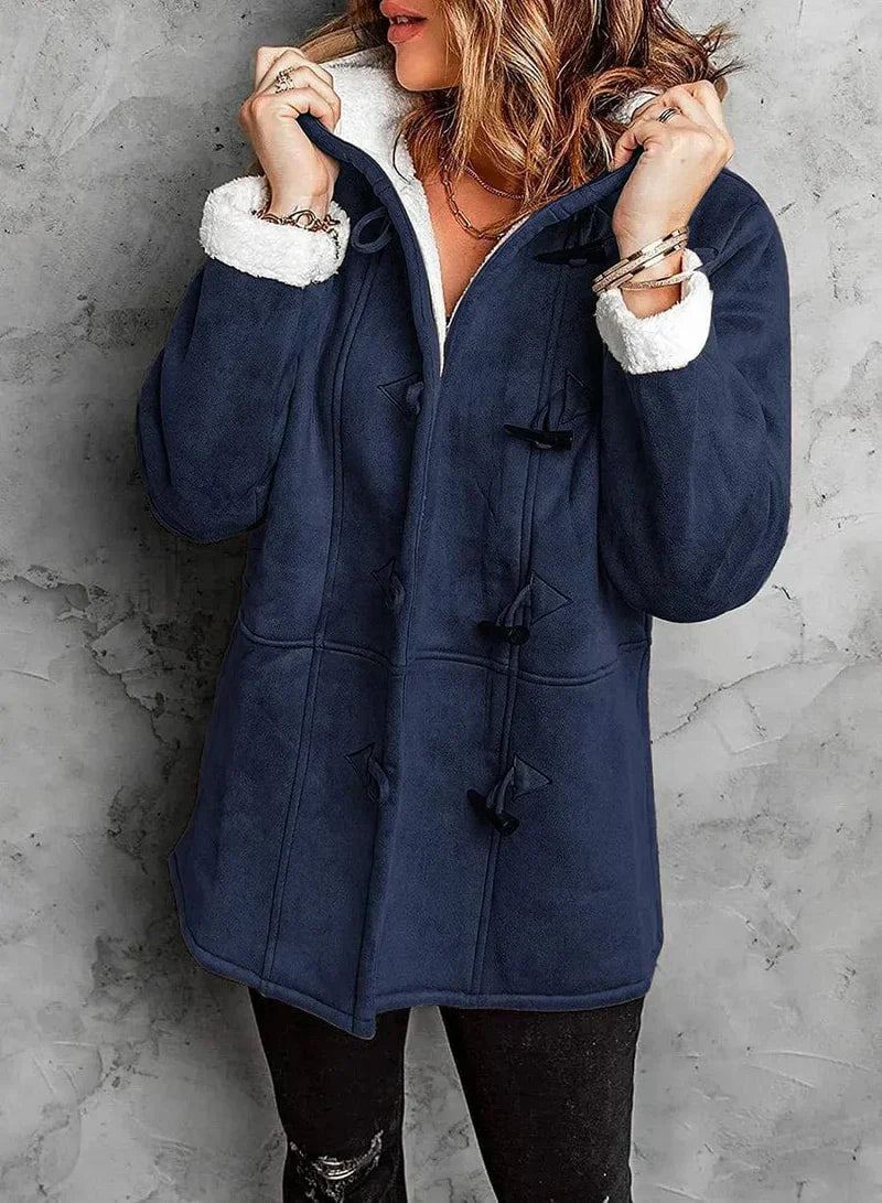 FIORA | Velvet Ember Hooded Coat