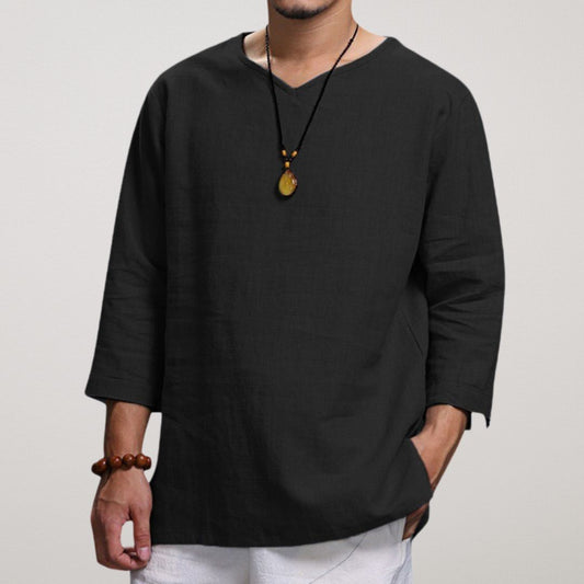 Linen V-Neck Shirt
