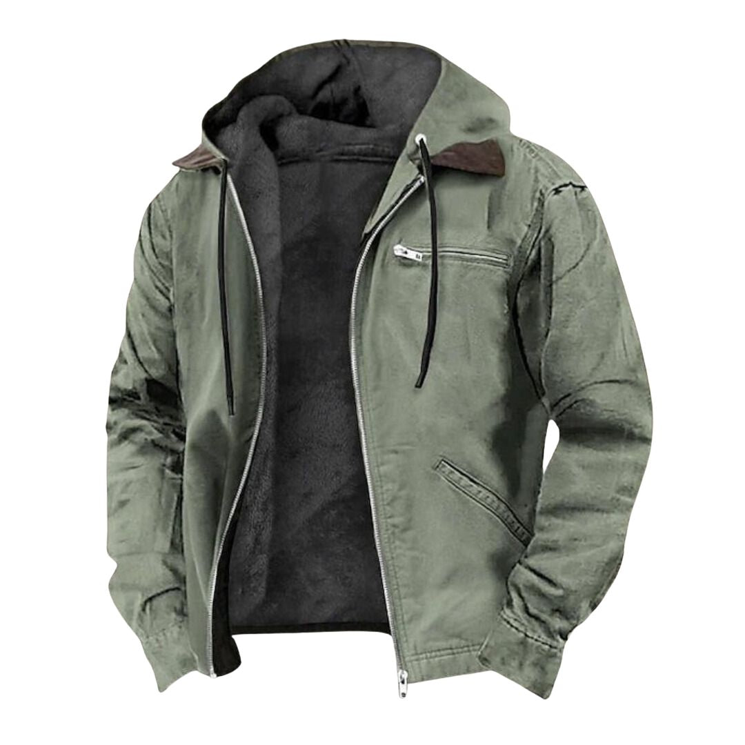 Wool Lined Hoodie Jacket