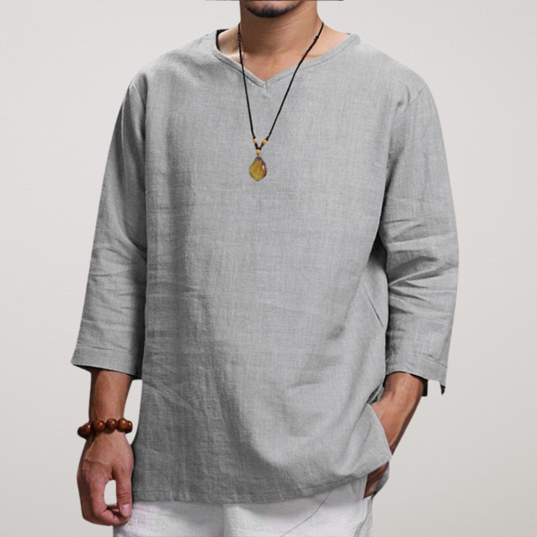 Linen V-Neck Shirt