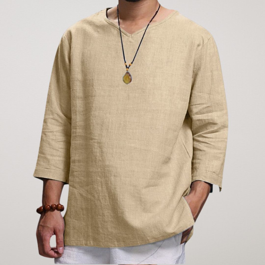 Linen V-Neck Shirt