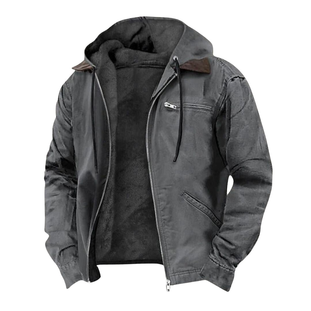 Wool Lined Hoodie Jacket