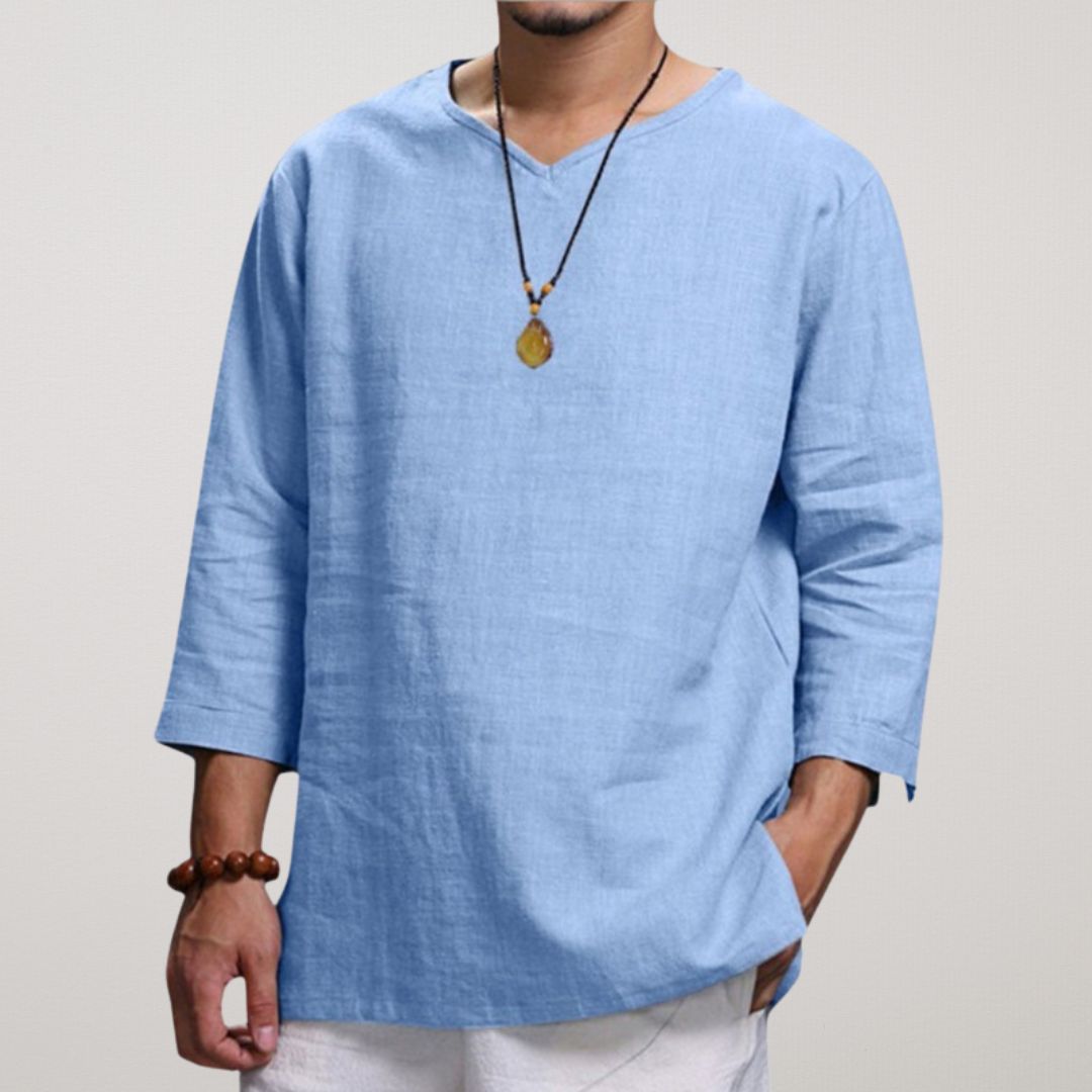 Linen V-Neck Shirt