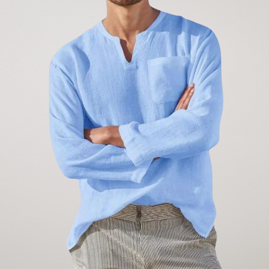 Long-Sleeve Linen Shirt