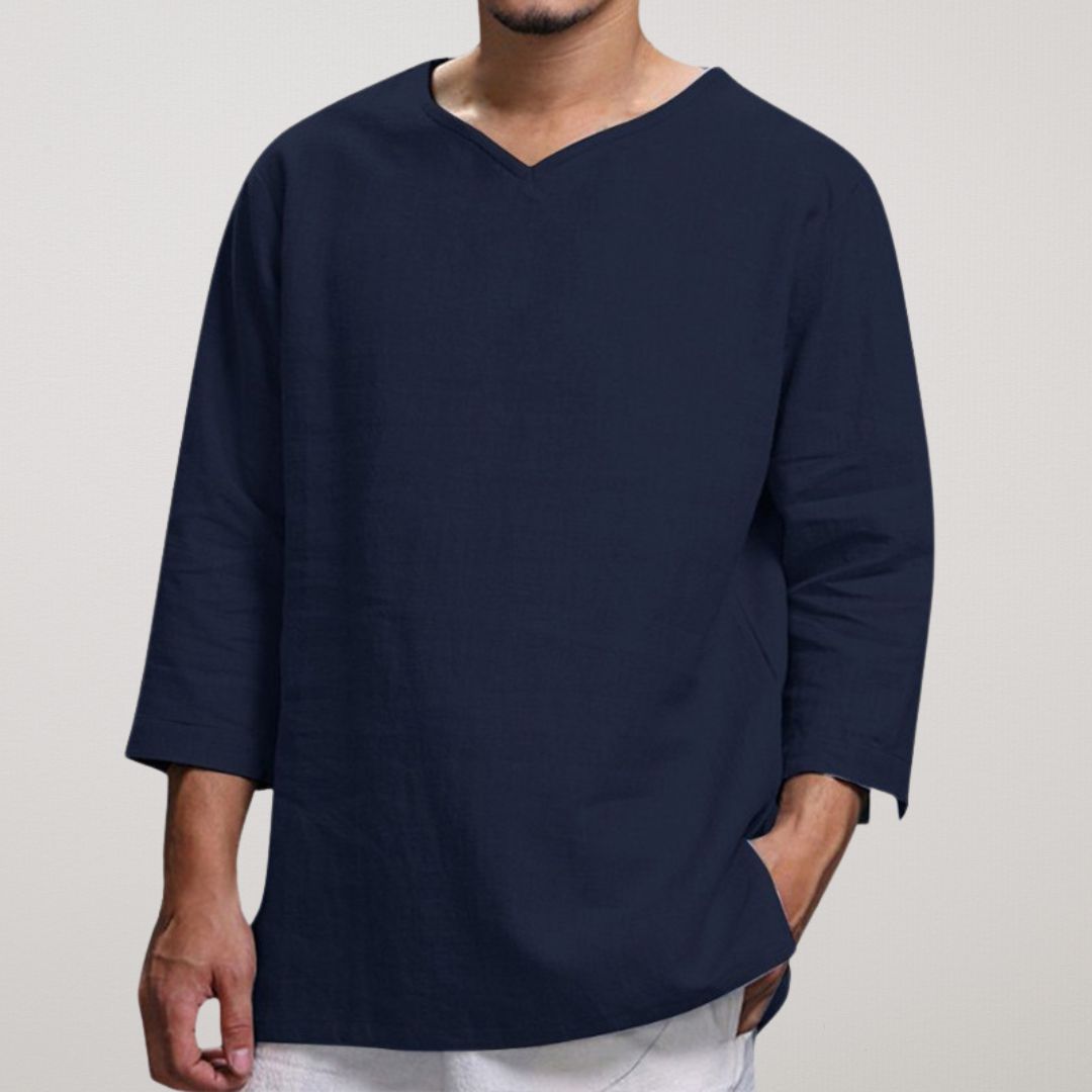 Linen V-Neck Shirt