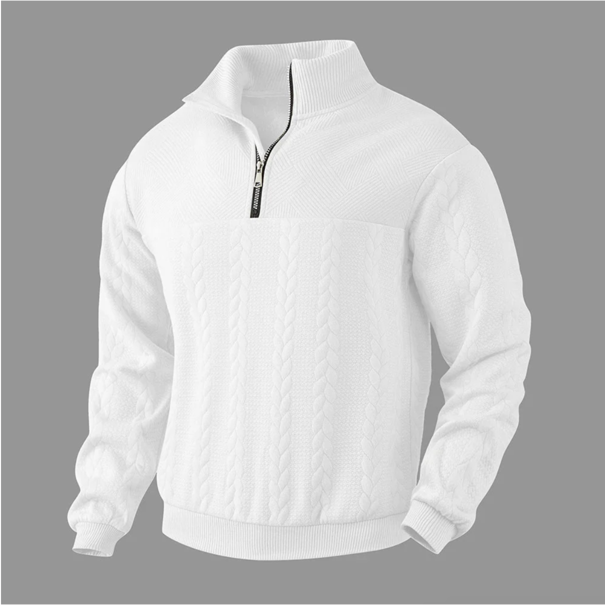 Vintage Men's Sweater with Zipper