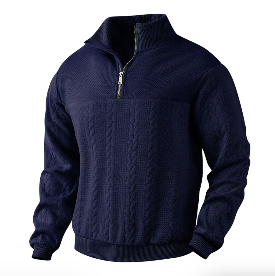 Vintage Men's Sweater with Zipper