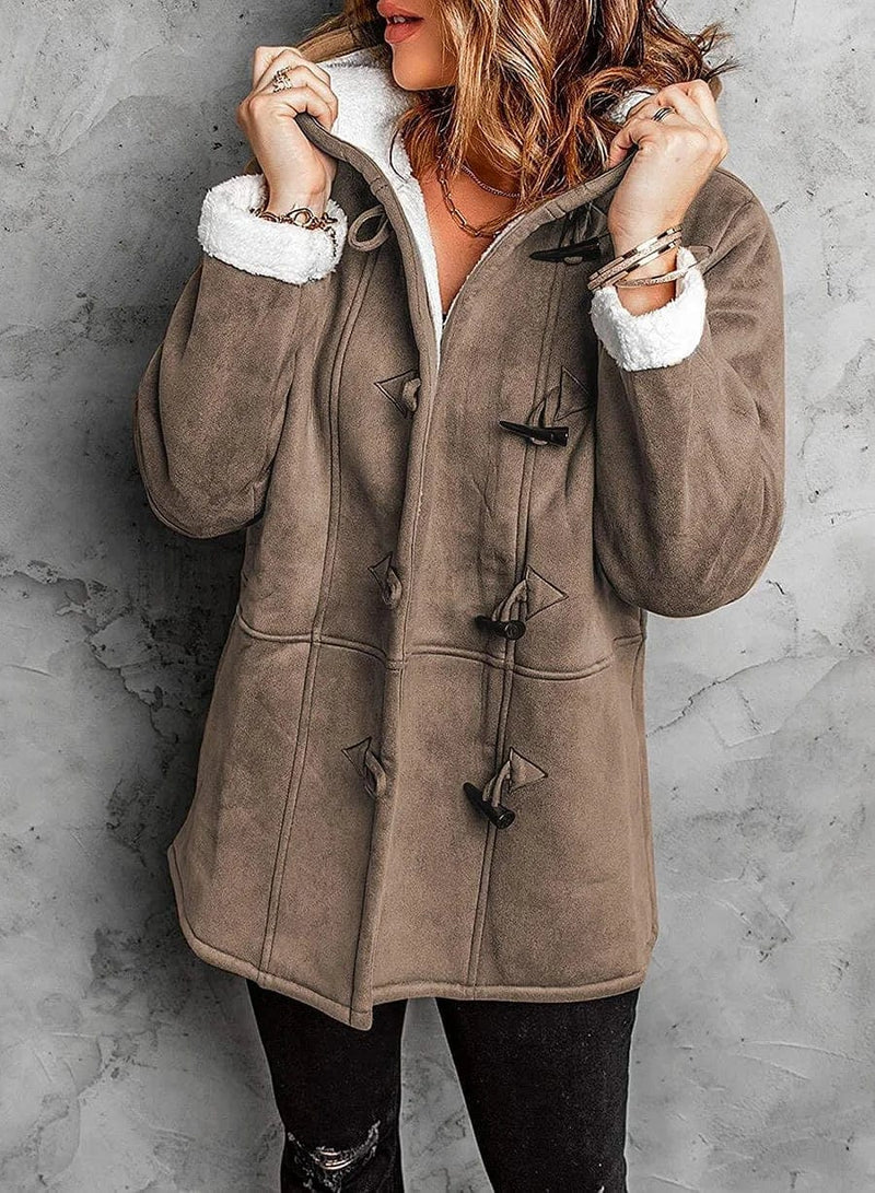 FIORA | Velvet Ember Hooded Coat