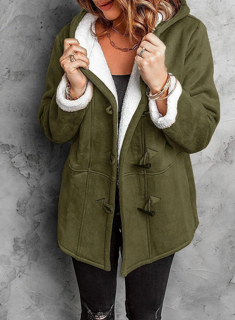 FIORA | Velvet Ember Hooded Coat